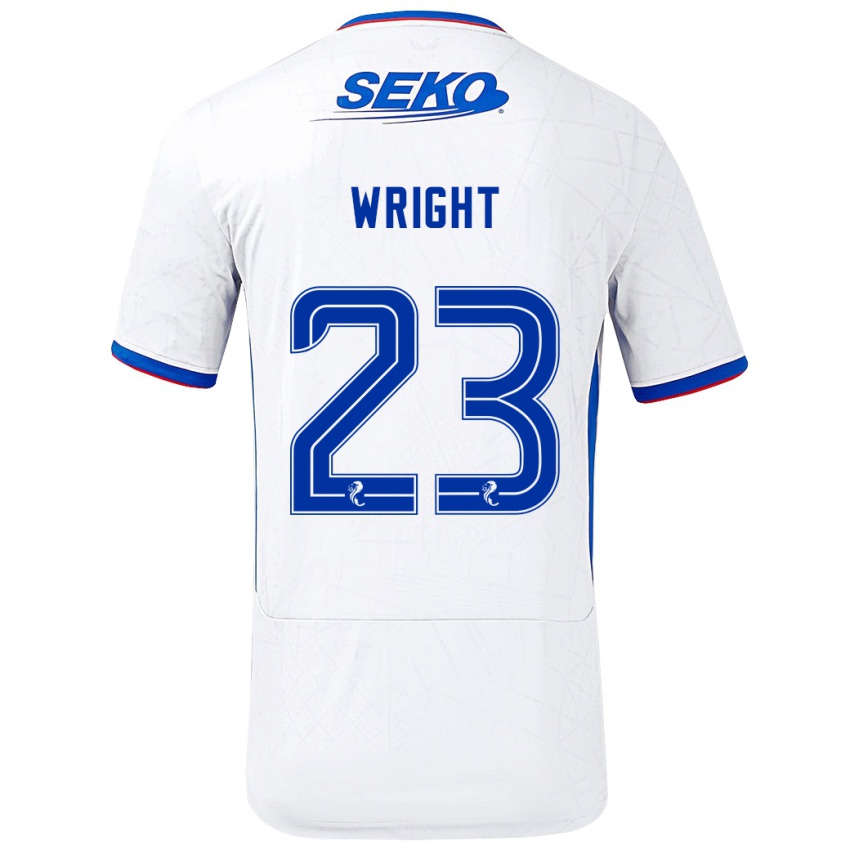 Kinder Scott Wright #23 Weiß Blau Auswärtstrikot Trikot 2024/25 T-Shirt Schweiz