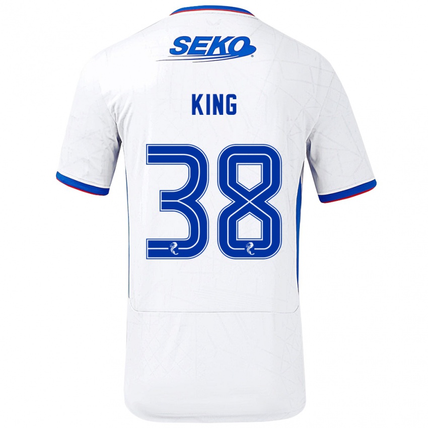 Kinder Leon King #38 Weiß Blau Auswärtstrikot Trikot 2024/25 T-Shirt Schweiz