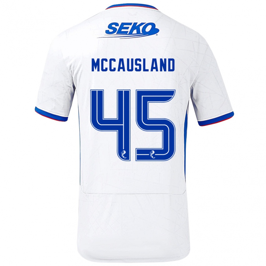 Kinder Ross Mccausland #45 Weiß Blau Auswärtstrikot Trikot 2024/25 T-Shirt Schweiz