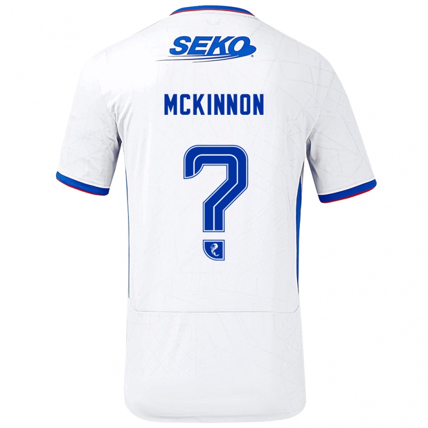 Kinder Cole Mckinnon #0 Weiß Blau Auswärtstrikot Trikot 2024/25 T-Shirt Schweiz