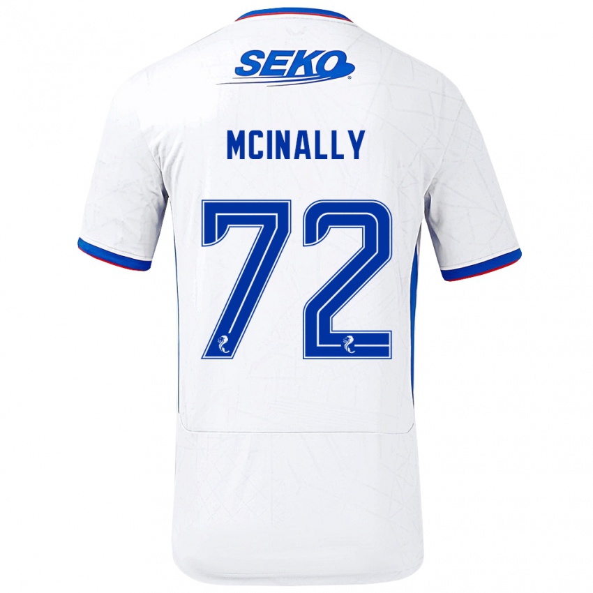 Kinder Darren Mcinally #72 Weiß Blau Auswärtstrikot Trikot 2024/25 T-Shirt Schweiz