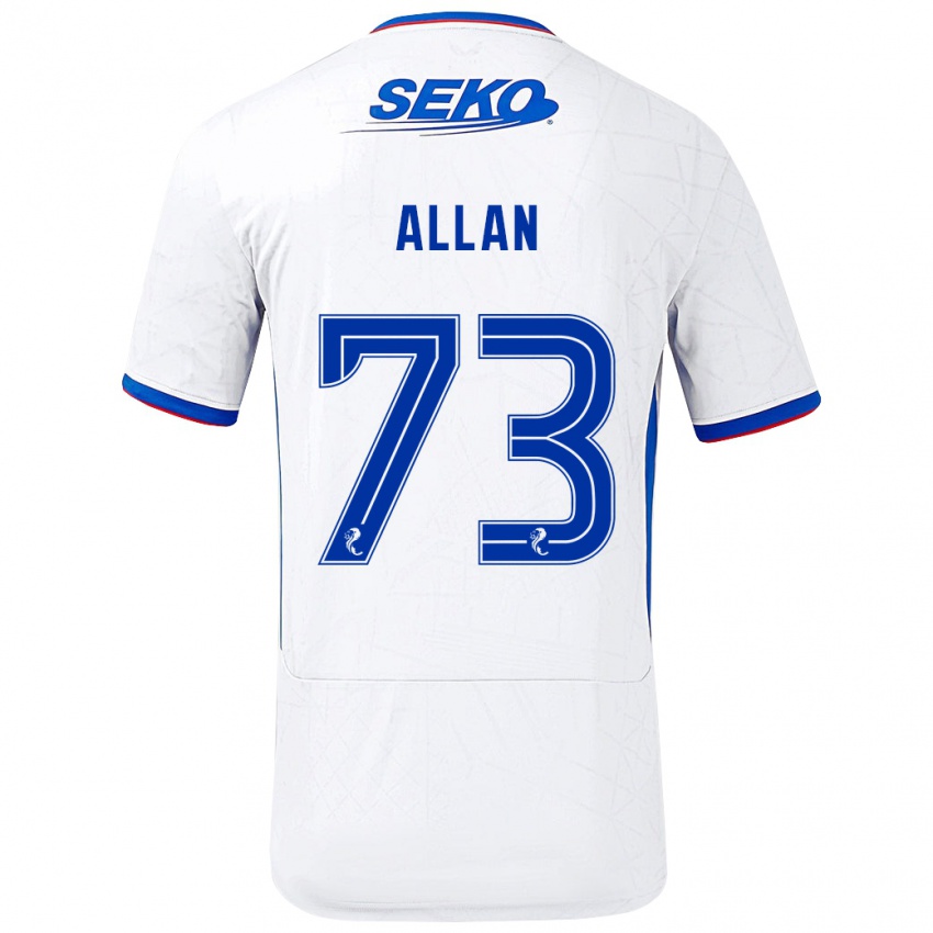 Kinder Connor Allan #73 Weiß Blau Auswärtstrikot Trikot 2024/25 T-Shirt Schweiz