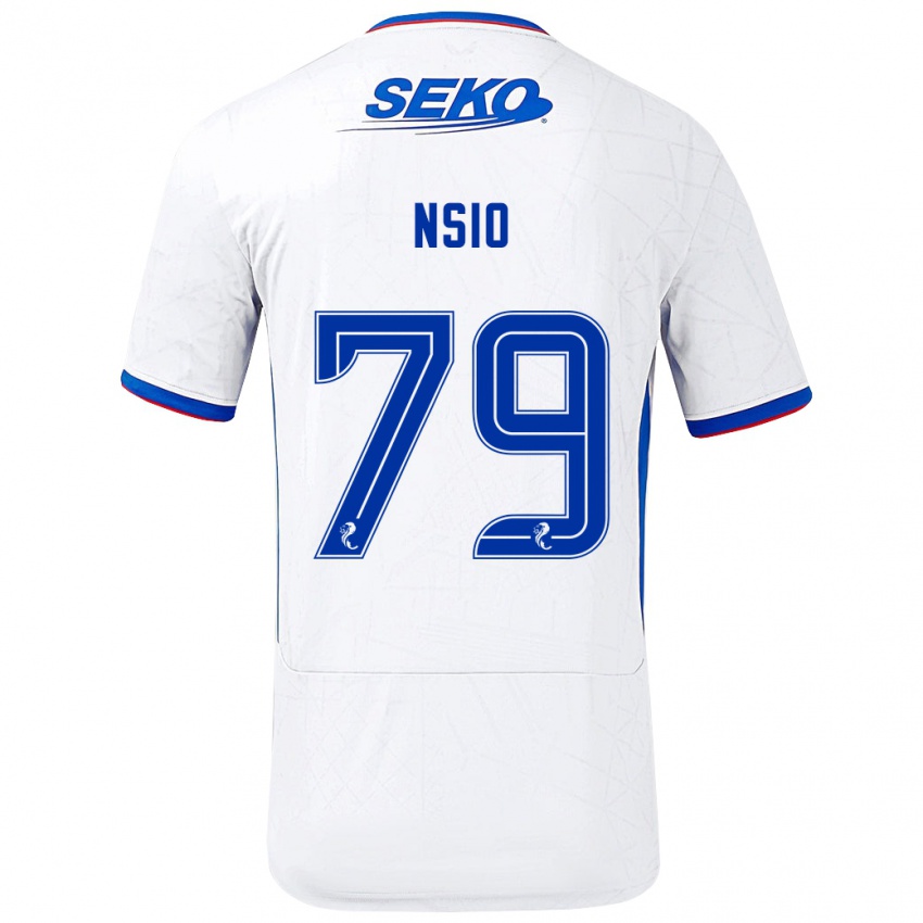 Kinder Paul Nsio #79 Weiß Blau Auswärtstrikot Trikot 2024/25 T-Shirt Schweiz