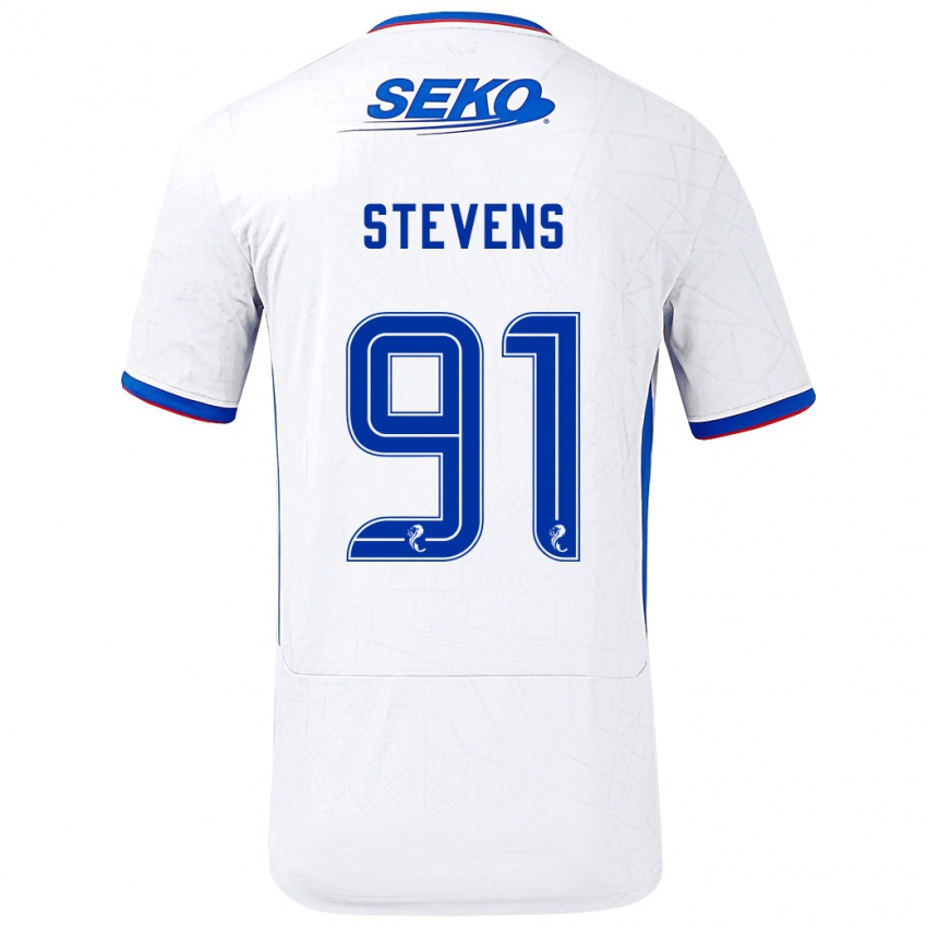 Kinder Archie Stevens #91 Weiß Blau Auswärtstrikot Trikot 2024/25 T-Shirt Schweiz