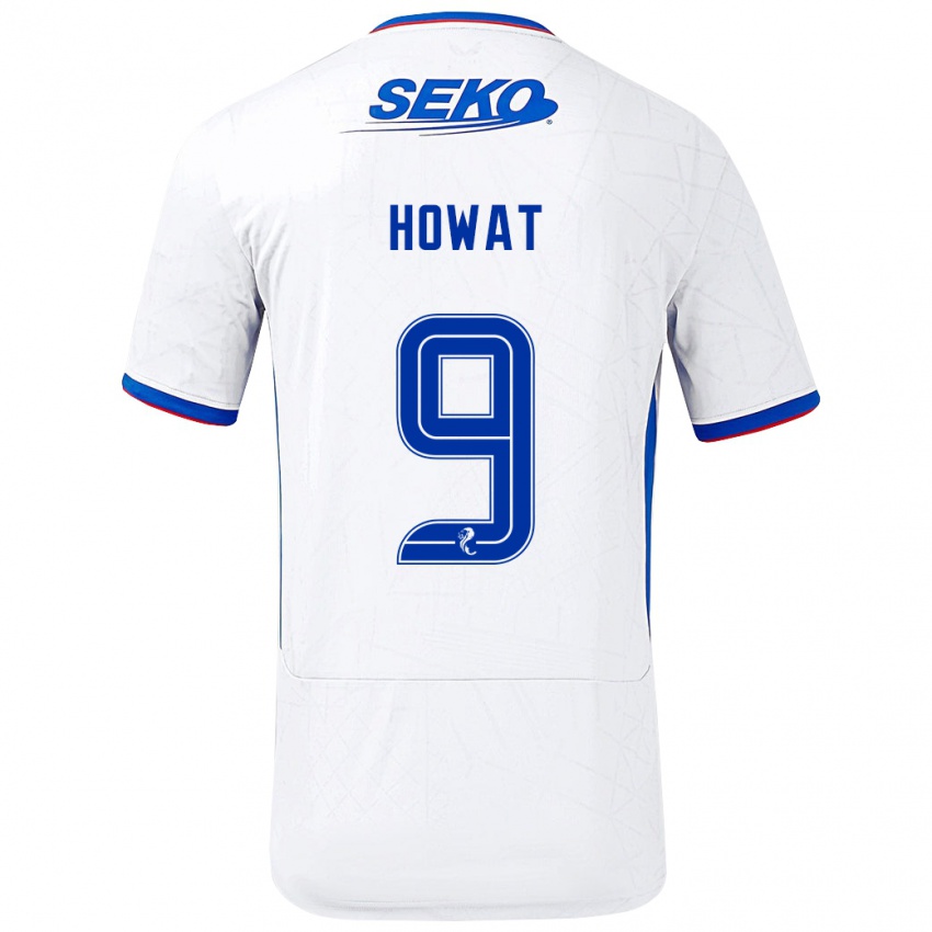 Kinder Kirsty Howat #9 Weiß Blau Auswärtstrikot Trikot 2024/25 T-Shirt Schweiz