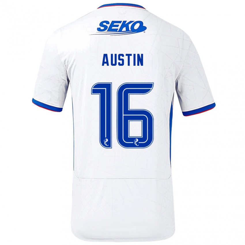 Kinder Eilidh Austin #16 Weiß Blau Auswärtstrikot Trikot 2024/25 T-Shirt Schweiz