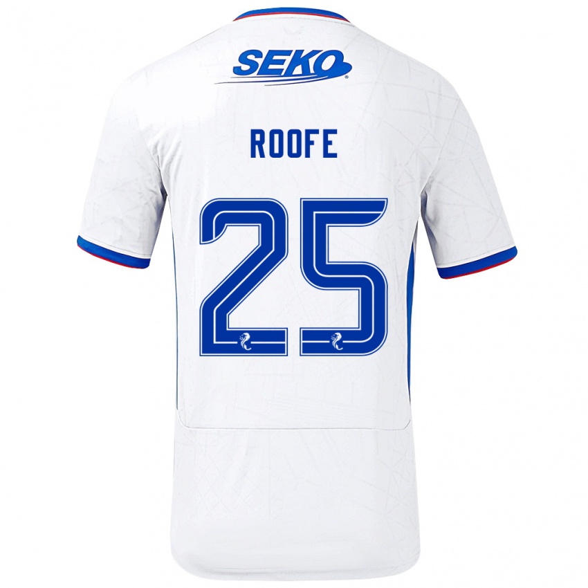 Kinder Kemar Roofe #25 Weiß Blau Auswärtstrikot Trikot 2024/25 T-Shirt Schweiz