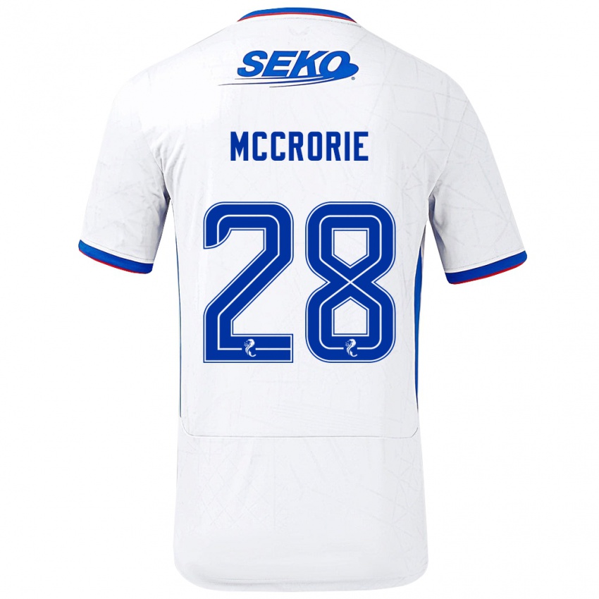 Kinder Robby Mccrorie #28 Weiß Blau Auswärtstrikot Trikot 2024/25 T-Shirt Schweiz