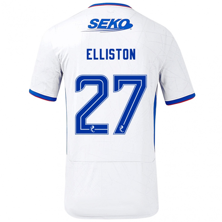 Kinder Maddie Elliston #27 Weiß Blau Auswärtstrikot Trikot 2024/25 T-Shirt Schweiz