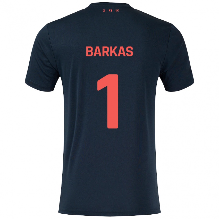 Kinder Vasilios Barkas #1 Schwarz Rot Auswärtstrikot Trikot 2024/25 T-Shirt Schweiz