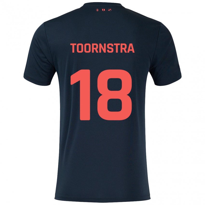 Kinder Jens Toornstra #18 Schwarz Rot Auswärtstrikot Trikot 2024/25 T-Shirt Schweiz