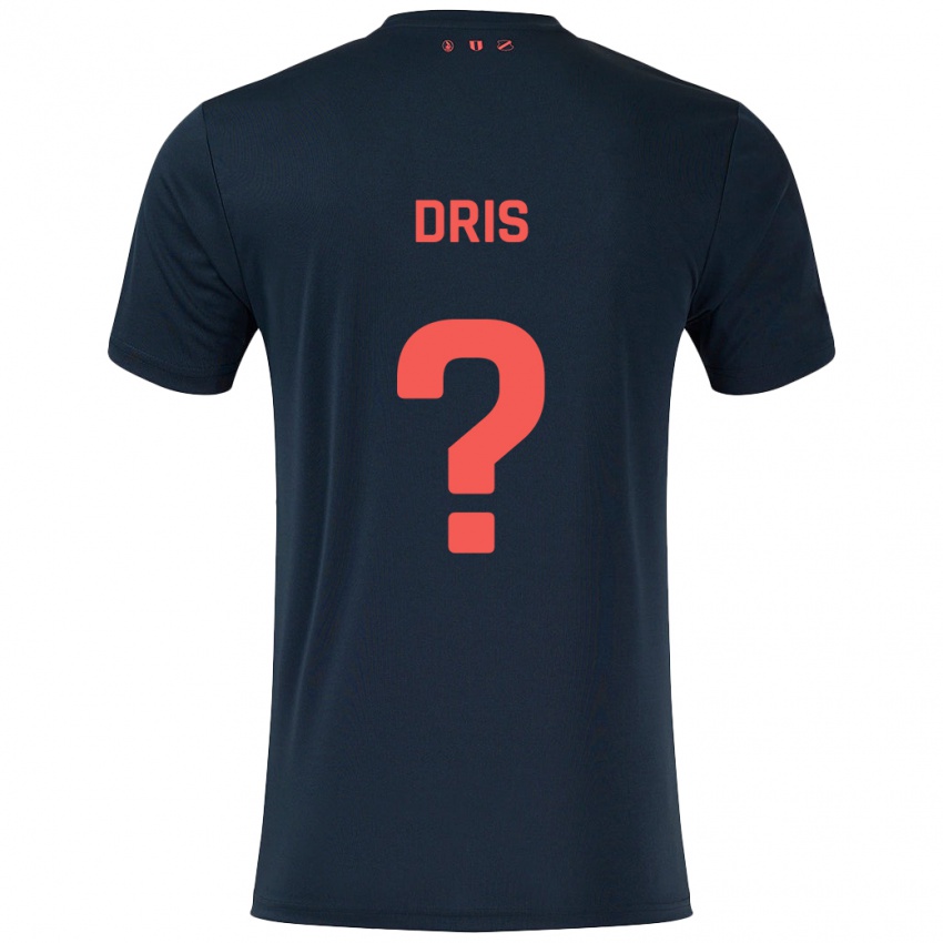 Kinder Sofiane Dris #0 Schwarz Rot Auswärtstrikot Trikot 2024/25 T-Shirt Schweiz