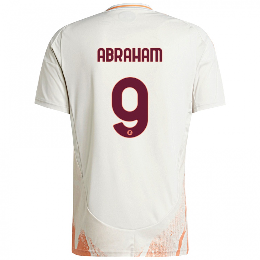 Kinder Tammy Abraham #9 Cremeweiß Orange Auswärtstrikot Trikot 2024/25 T-Shirt Schweiz