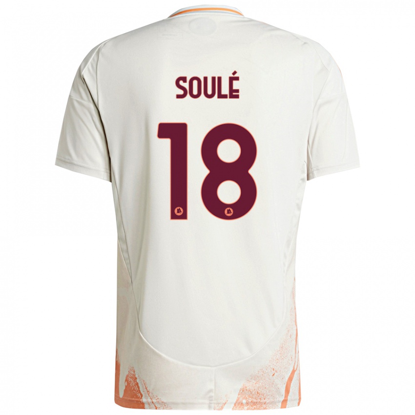 Kinder Matías Soulé #18 Cremeweiß Orange Auswärtstrikot Trikot 2024/25 T-Shirt Schweiz