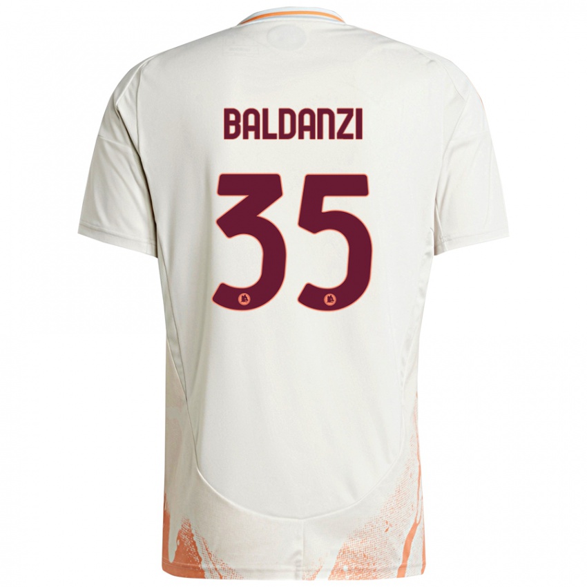 Kinder Tommaso Baldanzi #35 Cremeweiß Orange Auswärtstrikot Trikot 2024/25 T-Shirt Schweiz