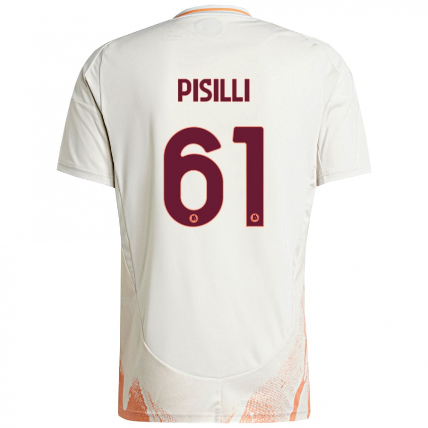 Kinder Niccolo Pisilli #61 Cremeweiß Orange Auswärtstrikot Trikot 2024/25 T-Shirt Schweiz