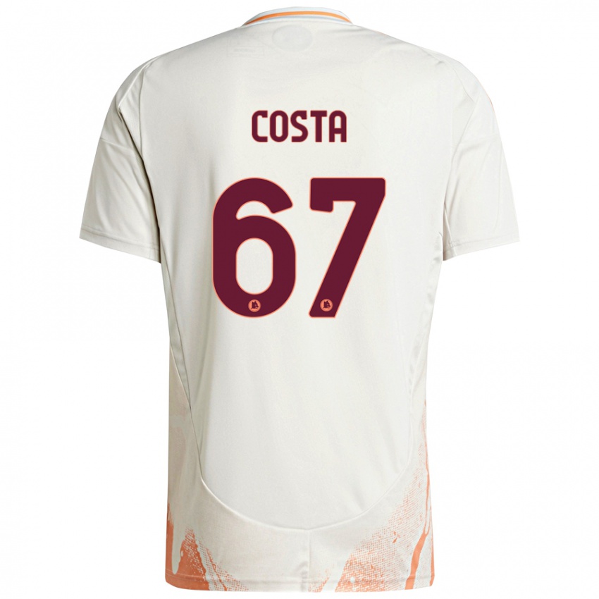 Kinder João Costa #67 Cremeweiß Orange Auswärtstrikot Trikot 2024/25 T-Shirt Schweiz