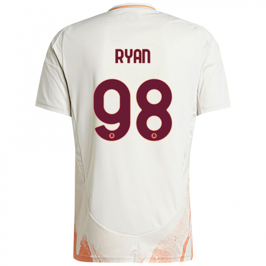 Kinder Mathew Ryan #98 Cremeweiß Orange Auswärtstrikot Trikot 2024/25 T-Shirt Schweiz