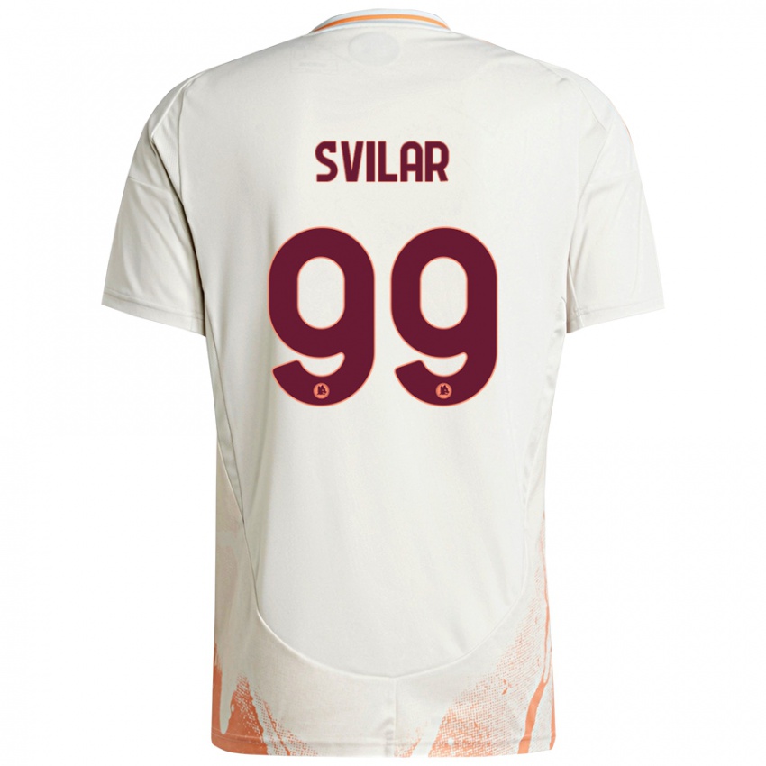 Kinder Mile Svilar #99 Cremeweiß Orange Auswärtstrikot Trikot 2024/25 T-Shirt Schweiz