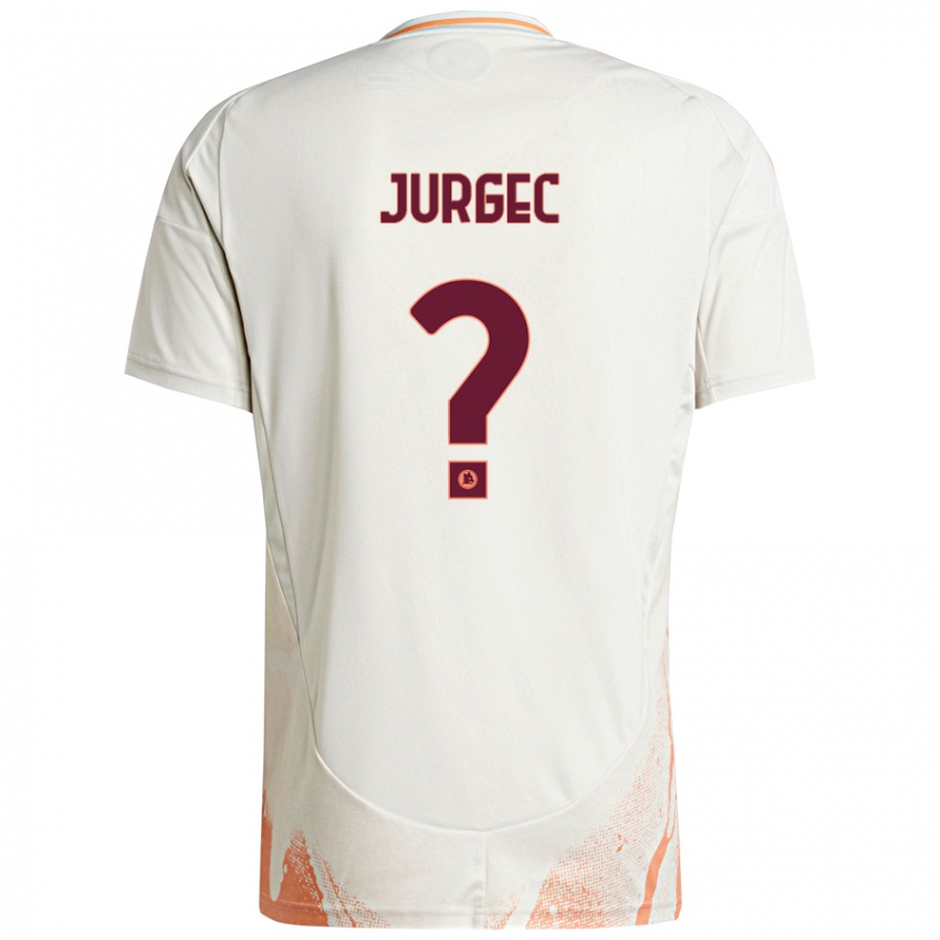 Kinder Jan Jurgec #0 Cremeweiß Orange Auswärtstrikot Trikot 2024/25 T-Shirt Schweiz