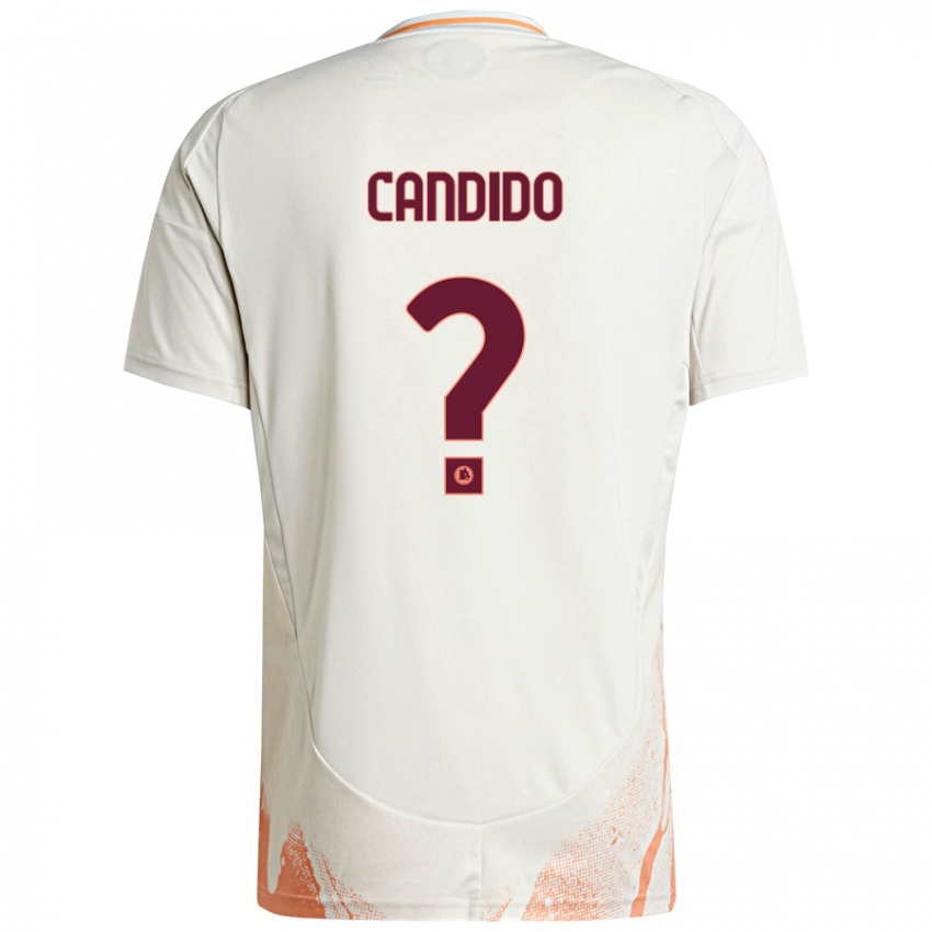 Kinder Gabriele Candido #0 Cremeweiß Orange Auswärtstrikot Trikot 2024/25 T-Shirt Schweiz