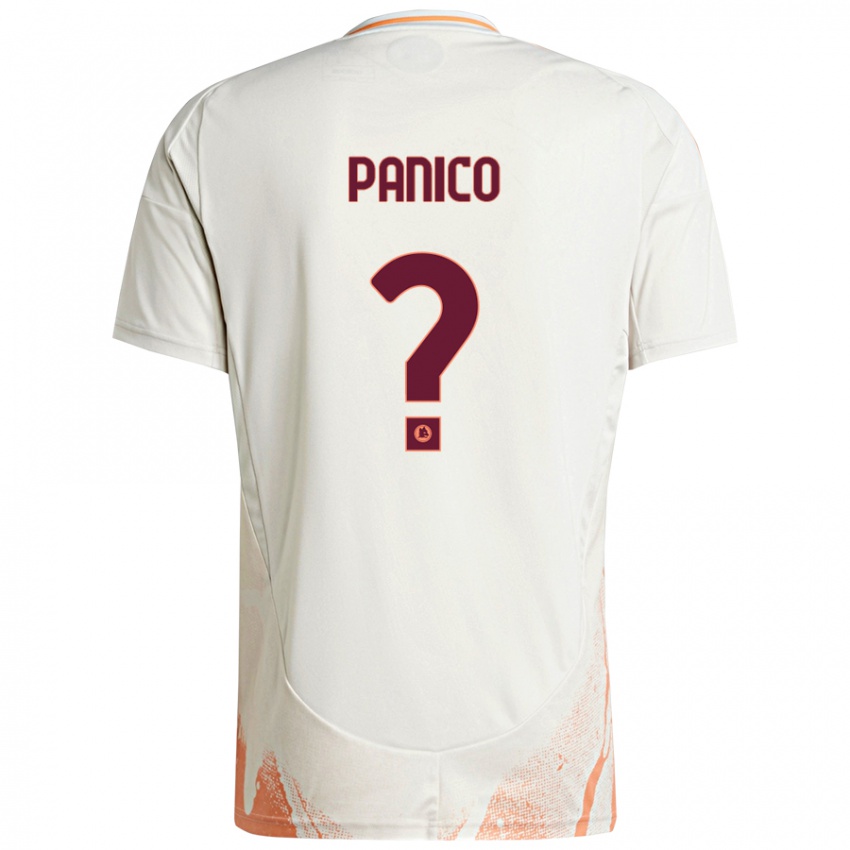 Kinder Francesco Panico #0 Cremeweiß Orange Auswärtstrikot Trikot 2024/25 T-Shirt Schweiz