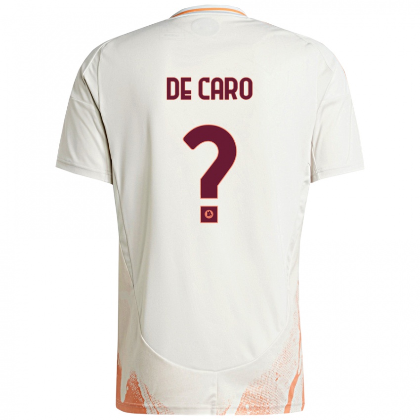 Kinder Lorenzo De Caro #0 Cremeweiß Orange Auswärtstrikot Trikot 2024/25 T-Shirt Schweiz