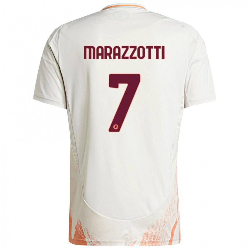 Kinder Fabrizio Marazzotti #7 Cremeweiß Orange Auswärtstrikot Trikot 2024/25 T-Shirt Schweiz