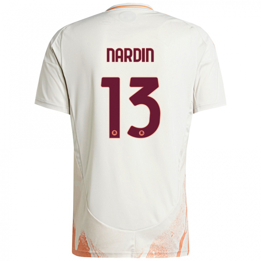 Kinder Federico Nardin #13 Cremeweiß Orange Auswärtstrikot Trikot 2024/25 T-Shirt Schweiz