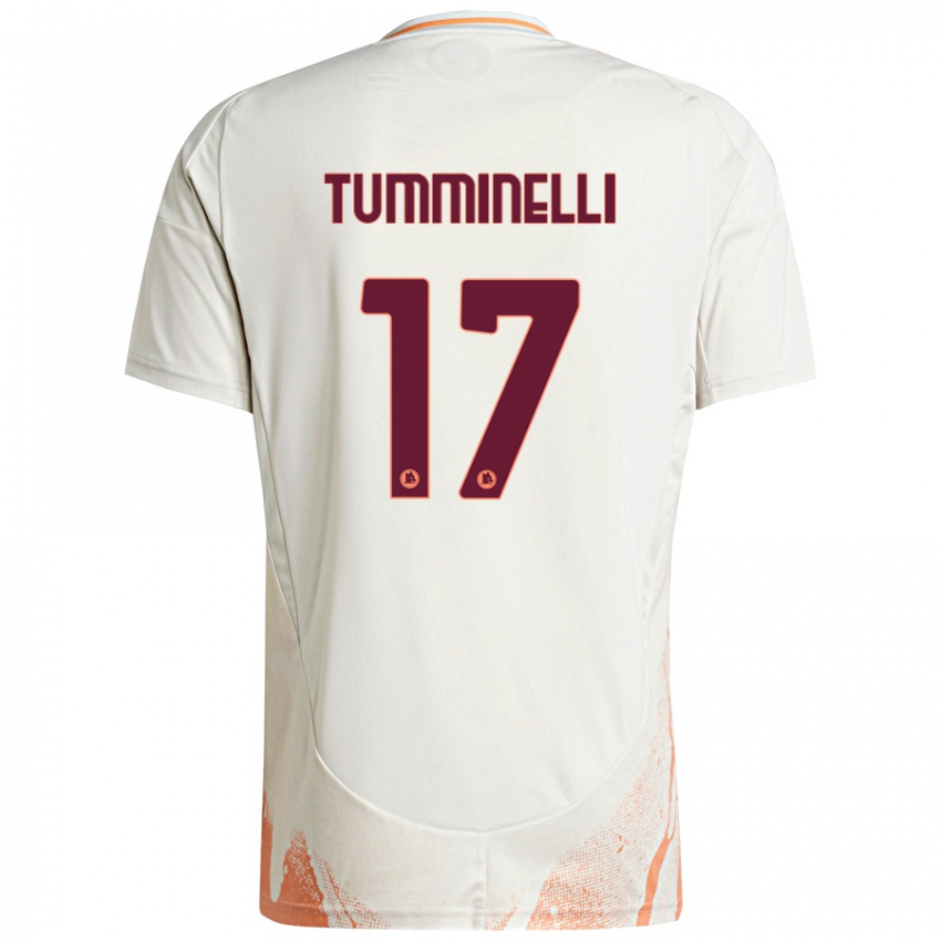 Kinder Gianmarco Tumminelli #17 Cremeweiß Orange Auswärtstrikot Trikot 2024/25 T-Shirt Schweiz