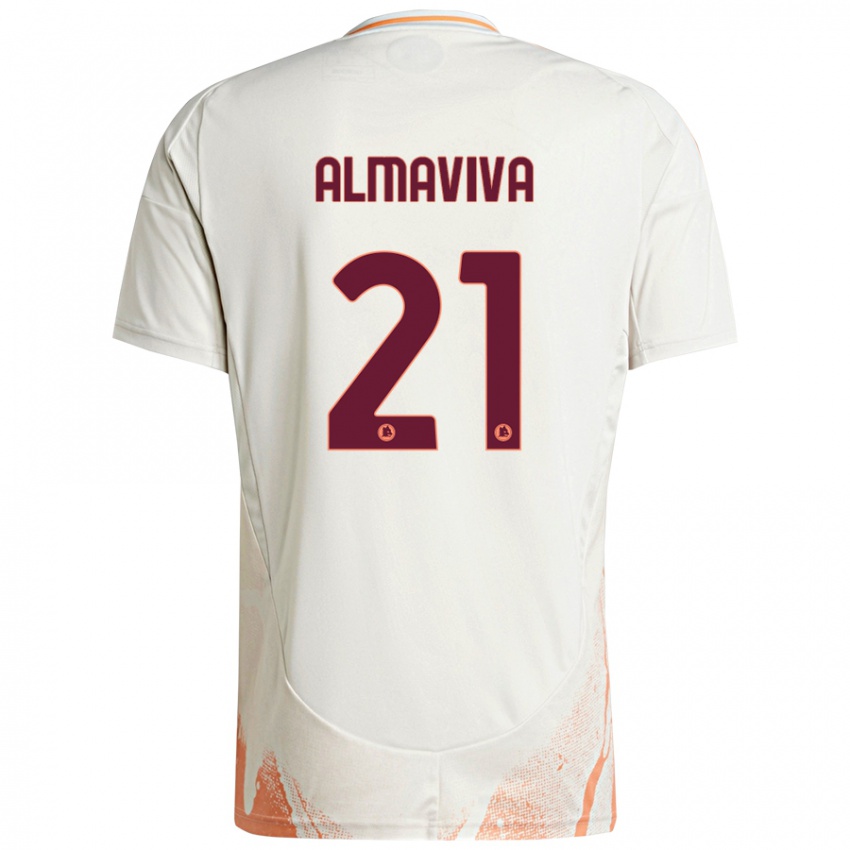 Kinder Mattia Almaviva #21 Cremeweiß Orange Auswärtstrikot Trikot 2024/25 T-Shirt Schweiz