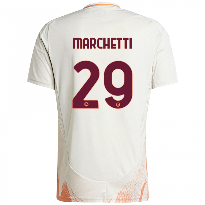 Kinder Tommaso Marchetti #29 Cremeweiß Orange Auswärtstrikot Trikot 2024/25 T-Shirt Schweiz