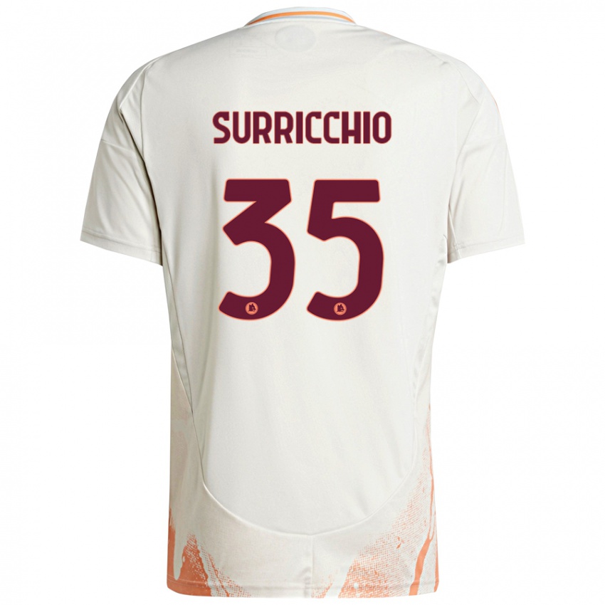 Kinder Jacopo Surricchio #35 Cremeweiß Orange Auswärtstrikot Trikot 2024/25 T-Shirt Schweiz