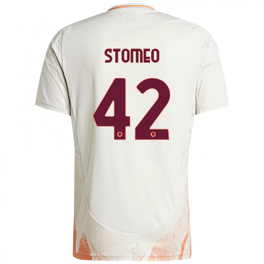 Kinder Giorgio Stomeo #42 Cremeweiß Orange Auswärtstrikot Trikot 2024/25 T-Shirt Schweiz