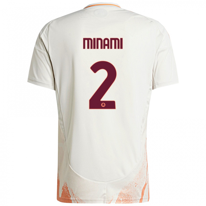 Kinder Moeka Minami #2 Cremeweiß Orange Auswärtstrikot Trikot 2024/25 T-Shirt Schweiz