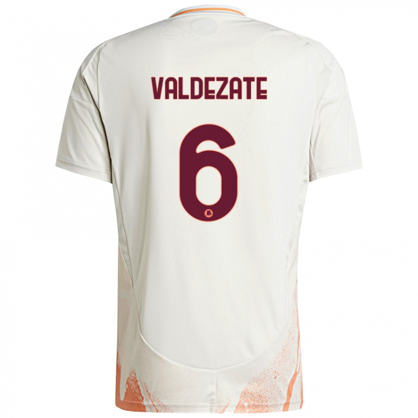 Kinder Oihane Valdezate #6 Cremeweiß Orange Auswärtstrikot Trikot 2024/25 T-Shirt Schweiz