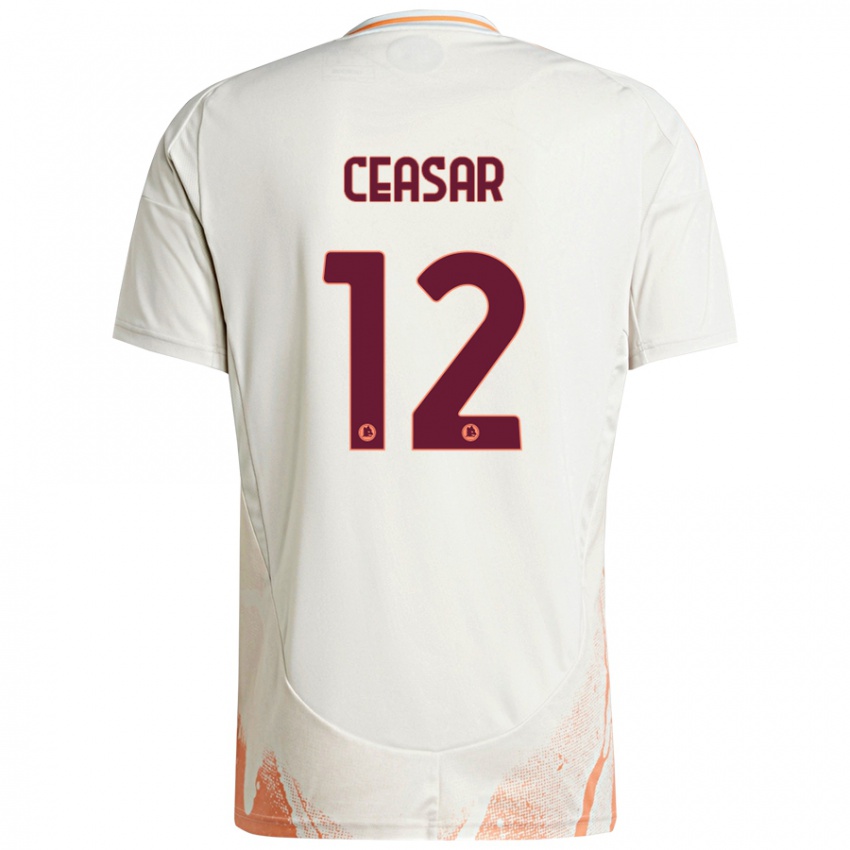 Kinder Camelia Ceasar #12 Cremeweiß Orange Auswärtstrikot Trikot 2024/25 T-Shirt Schweiz