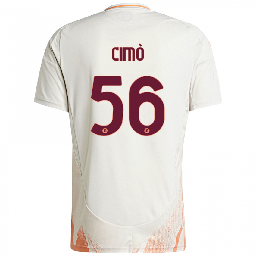 Kinder Giada Cimò #56 Cremeweiß Orange Auswärtstrikot Trikot 2024/25 T-Shirt Schweiz