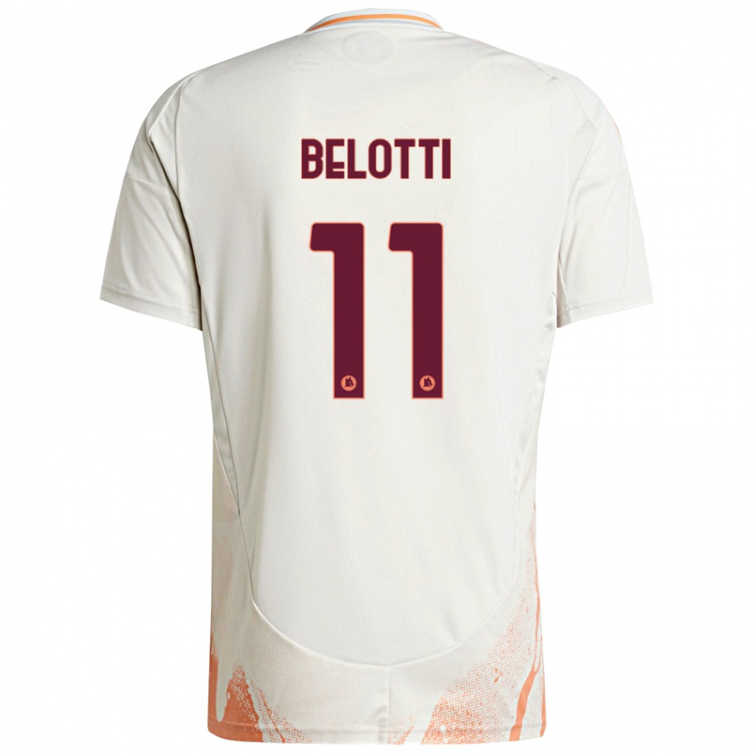 Kinder Andrea Belotti #11 Cremeweiß Orange Auswärtstrikot Trikot 2024/25 T-Shirt Schweiz