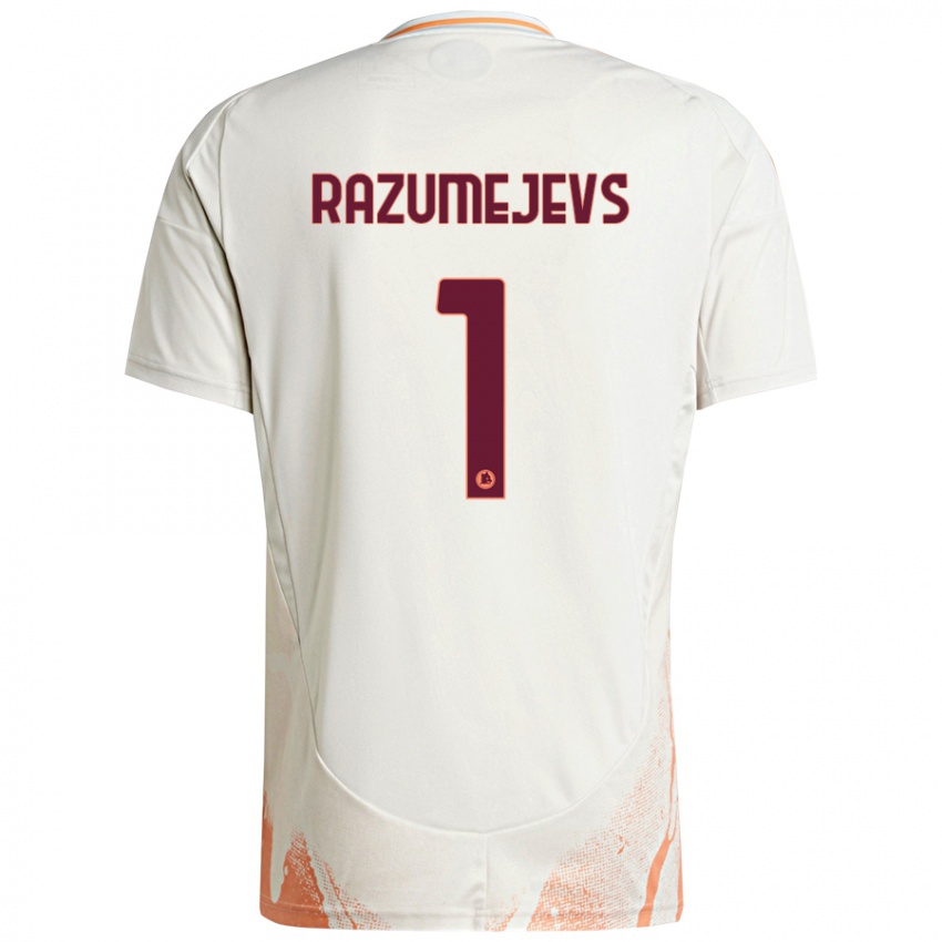 Kinder Vladislavs Razumejevs #1 Cremeweiß Orange Auswärtstrikot Trikot 2024/25 T-Shirt Schweiz