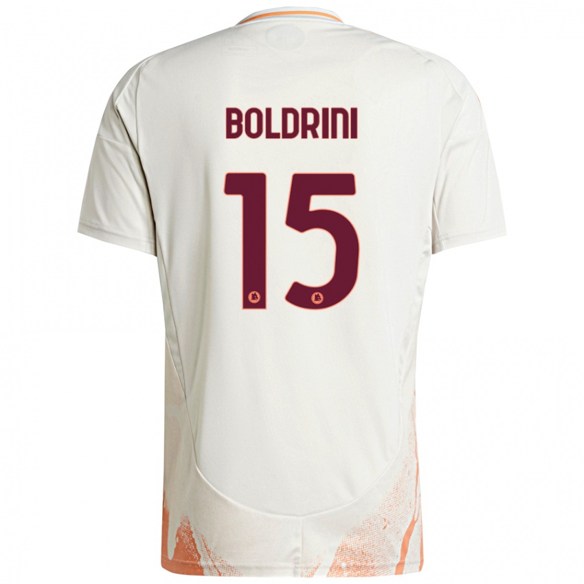 Kinder Mattia Boldrini #15 Cremeweiß Orange Auswärtstrikot Trikot 2024/25 T-Shirt Schweiz