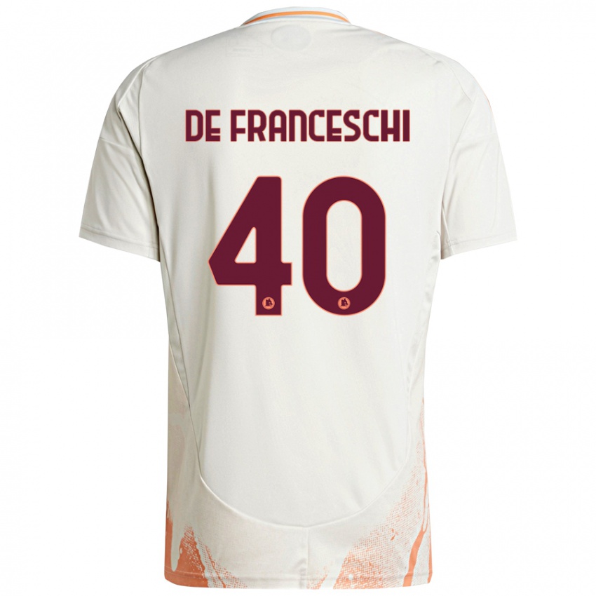 Kinder Leonardo De Franceschi #40 Cremeweiß Orange Auswärtstrikot Trikot 2024/25 T-Shirt Schweiz