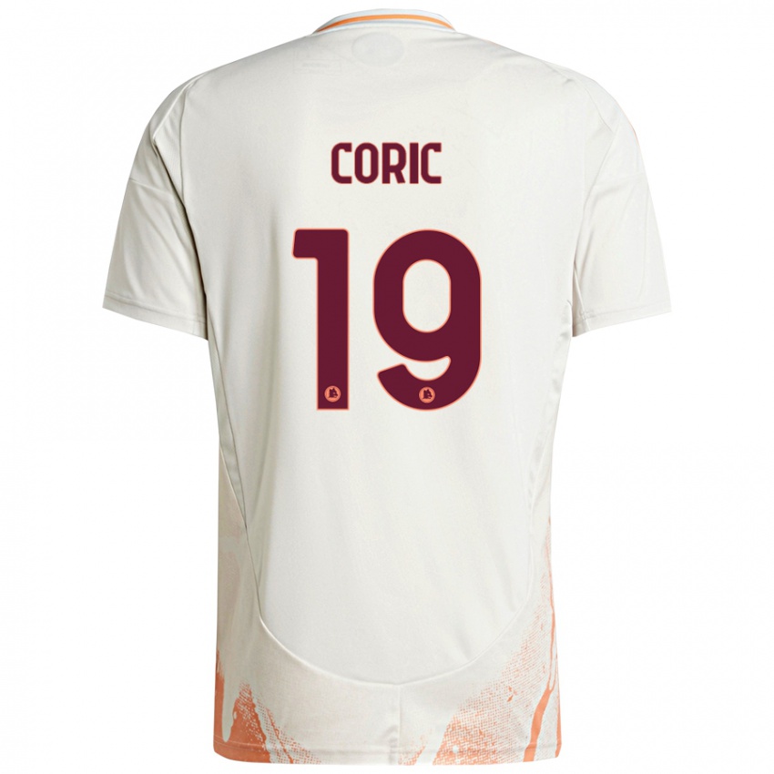 Kinder Ante Coric #19 Cremeweiß Orange Auswärtstrikot Trikot 2024/25 T-Shirt Schweiz