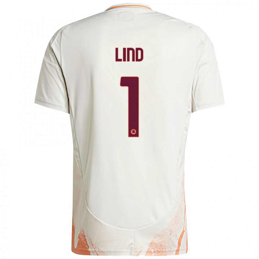 Kinder Emma Lind #1 Cremeweiß Orange Auswärtstrikot Trikot 2024/25 T-Shirt Schweiz