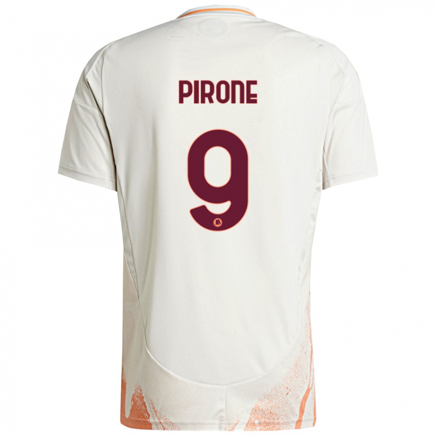 Kinder Valeria Pirone #9 Cremeweiß Orange Auswärtstrikot Trikot 2024/25 T-Shirt Schweiz