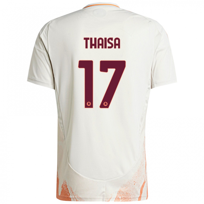 Kinder Thaisa #17 Cremeweiß Orange Auswärtstrikot Trikot 2024/25 T-Shirt Schweiz