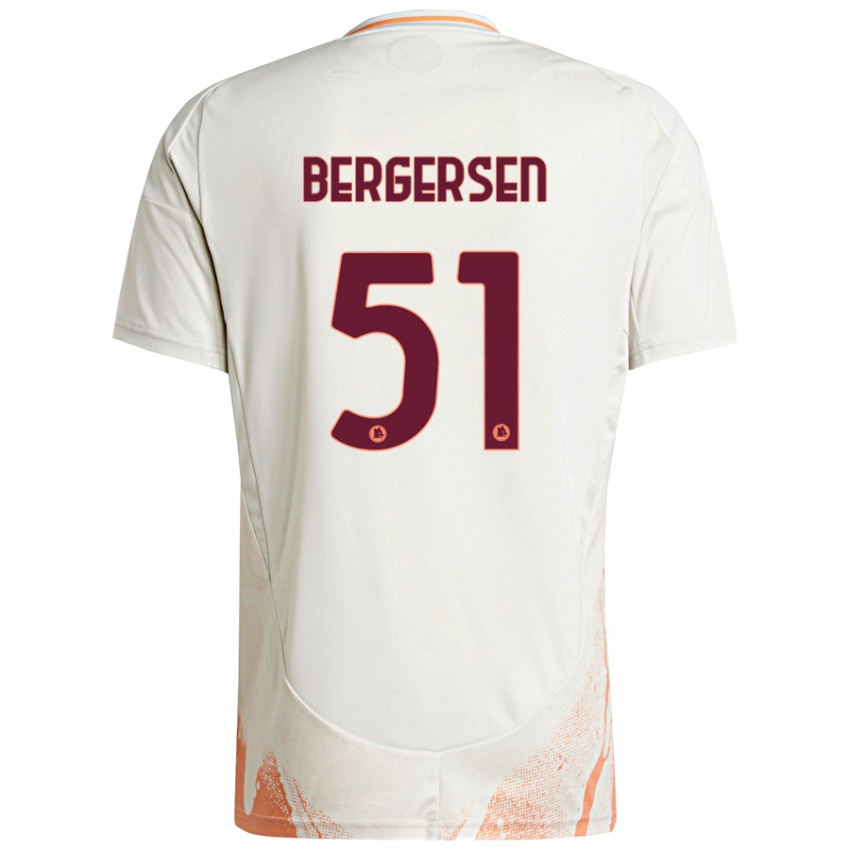 Kinder Mina Bergersen #51 Cremeweiß Orange Auswärtstrikot Trikot 2024/25 T-Shirt Schweiz