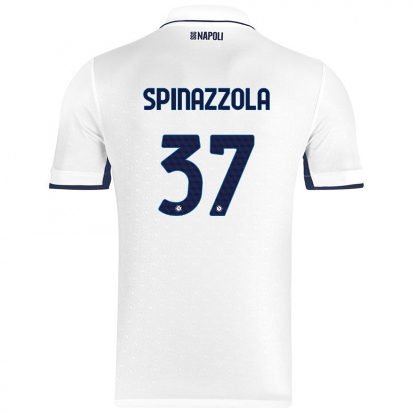 Kinder Leonardo Spinazzola #37 Weiß Königsblau Auswärtstrikot Trikot 2024/25 T-Shirt Schweiz