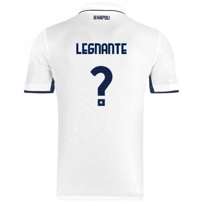 Enfant Maillot Manuel Legnante #0 Blanc Bleu Royal Tenues Extérieur 2024/25 T-Shirt Suisse