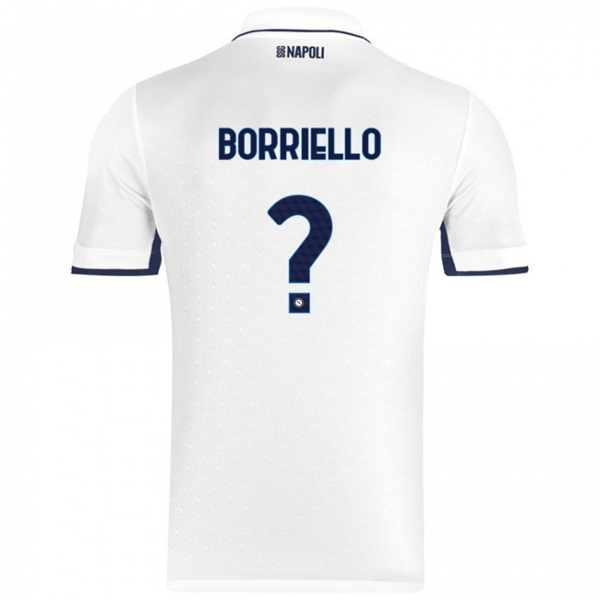 Enfant Maillot Salvatore Borriello #0 Blanc Bleu Royal Tenues Extérieur 2024/25 T-Shirt Suisse